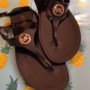 Michael Kors black jelly sandals